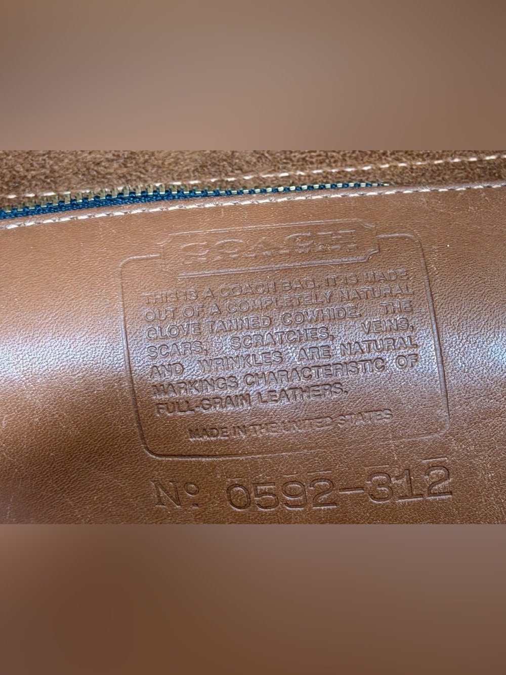Vintage Coach Messenger Bag Brown Leather Made in USA - Picture 12 of 12